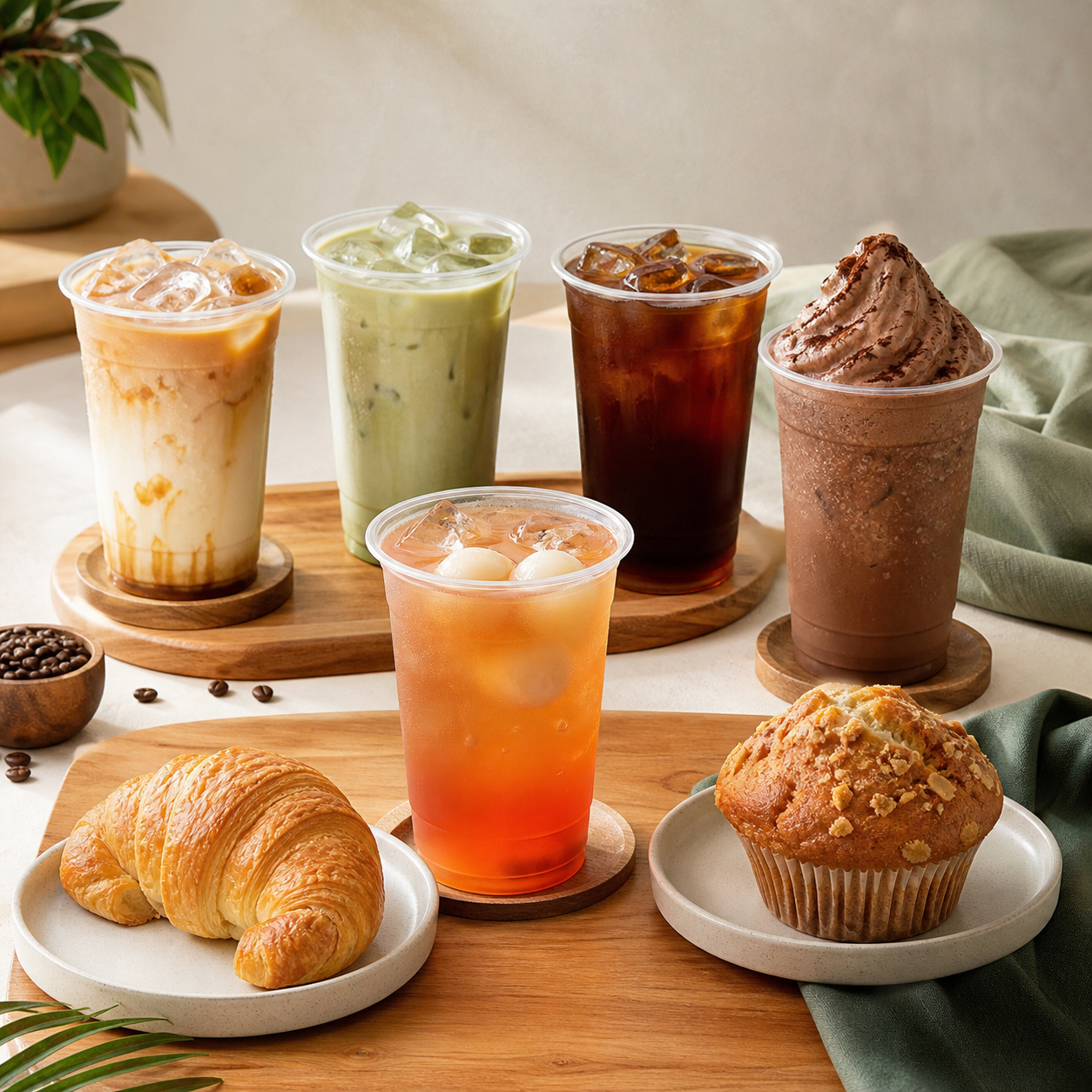 Pilihan minuman dan snack Kopi Mantan